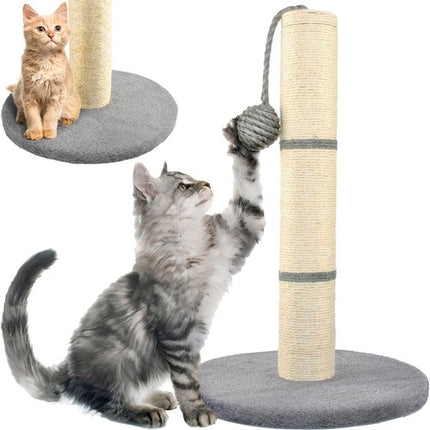 Stâlp pentru zgâriet pisici - stâlp gri, 45 cm