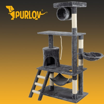 Cat tree 141cm gray Purlov 21713