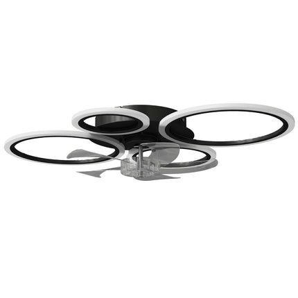 Ventilator de tavan cu lumină LED, telecomandă, 77 cm, 6 viteze