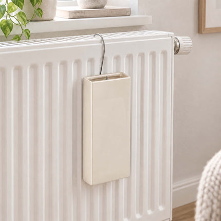Ceramic Radiator Humidifier Set of 4 with Hooks, 400 ml, Beige