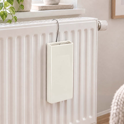 Ceramic Radiator Humidifier Set of 4 with Hooks, 400 ml, Cream