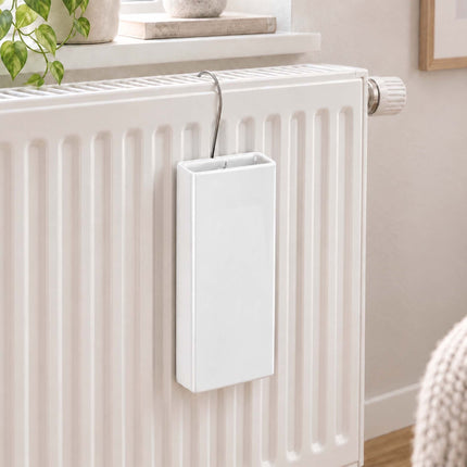 Ceramic Radiator Humidifier Set of 4 with Hooks, 400 ml, White
