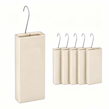 Ceramic Radiator Humidifier Set of 6 with Hooks, 400 ml, Cream