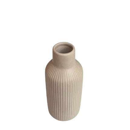 Set de vaze ceramice, 3 dimensiuni, textură striată