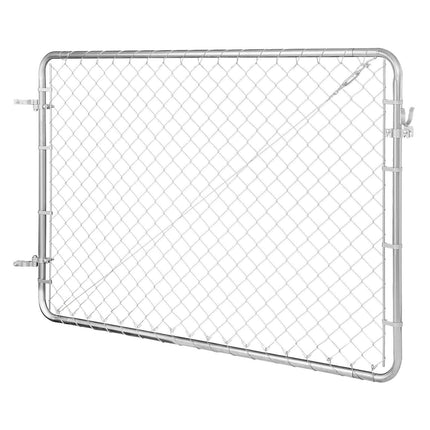 Chain Link Fence Gate 72 x 48 in, Adjustable Width