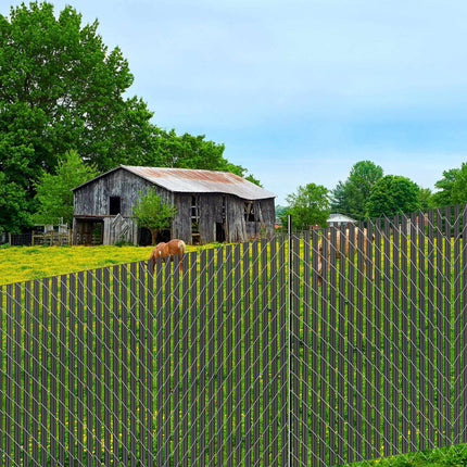 Chain Link Fence Privacy Slats, Bottom-Locking HDPE, Black