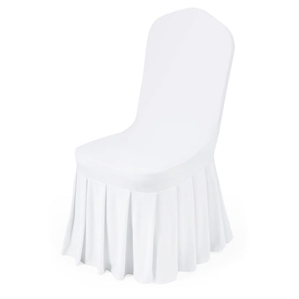 Chair Covers, 30-Pack White Stretch Polyester-Spandex