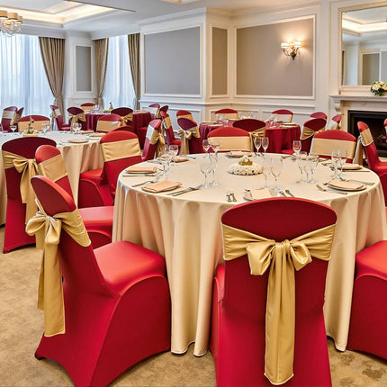 Chair Covers, 50 Pack Red Stretch Polyester Spandex