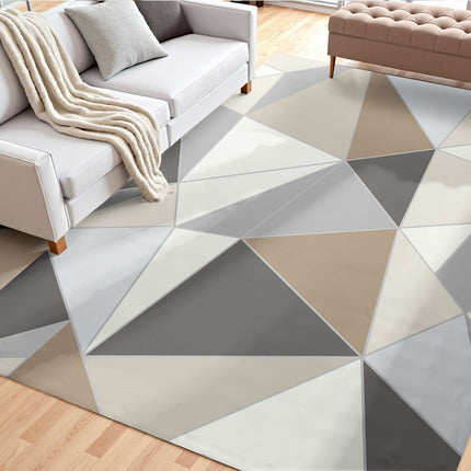 Charcoal Gray Area Rug 5x7 Ft, Washable, Non-Slip