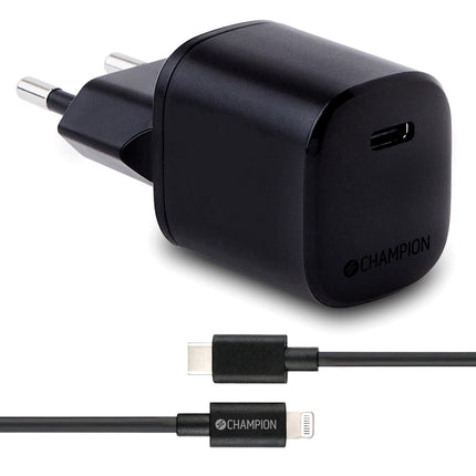 Charger 20W + USB-C to Lightning Cable Black