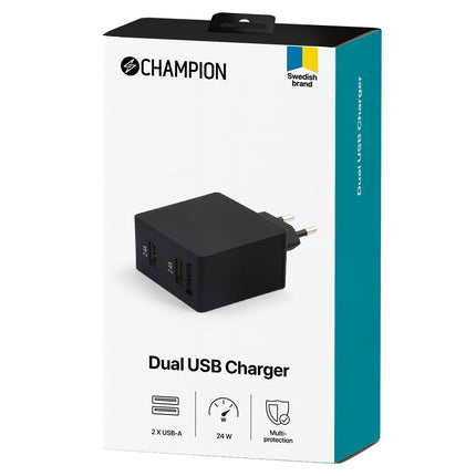 Charger 24W 2-Port Black