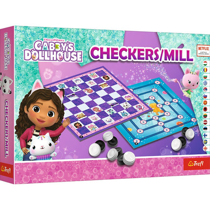 Joc de masă Checkers & Mill pentru Gabby's Dollhouse Playtime