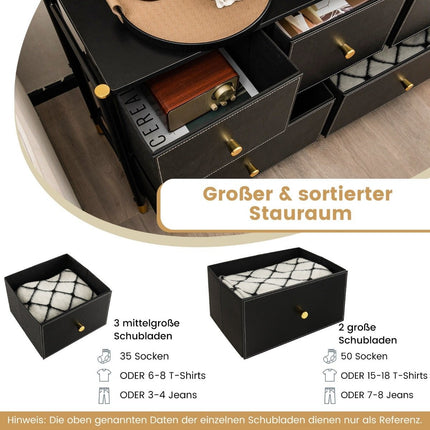 Chest of drawers for bedroom with 5 drawers wide fabric chest of drawers with metal frame 100 x 30 x 58.5 cm black