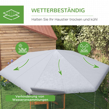 Steel chicken house with lid, door, for 10-15 chickens