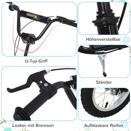 City scooter for children, aluminum frame, 12-inch tires