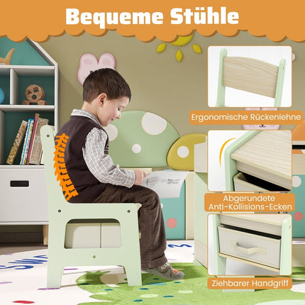 Set de masă de activități pentru copii cu blat reversibil și spațiu de depozitare