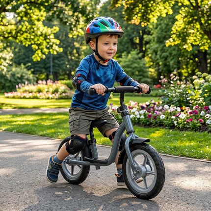 Bicicletă de echilibru pentru copii, reglabilă, ușoară, albastră