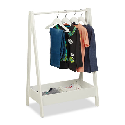 Children's Clothes Rack with Storage Tray