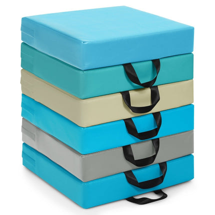 Set de 6 perne de podea pentru copii cu maner, albastru deschis