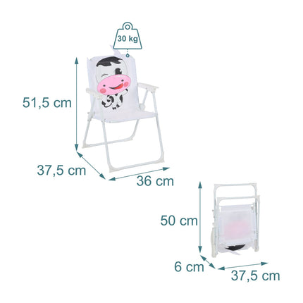 Scaun pliabil de camping pentru copii cu design de animale
