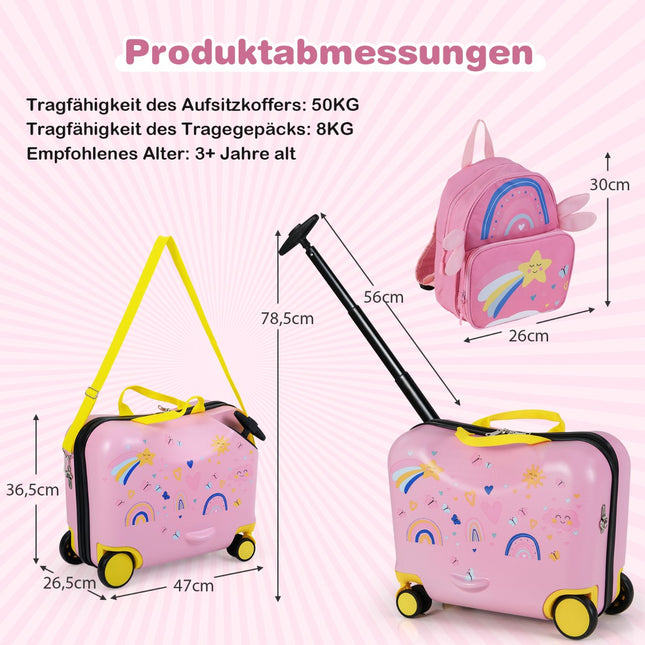 Set bagaje pentru copii: valiză de călătorie de 47 cm și rucsac de 30 cm
