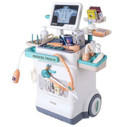 Trusă medicală pentru copii cu cărucior, ECG, 26 de piese