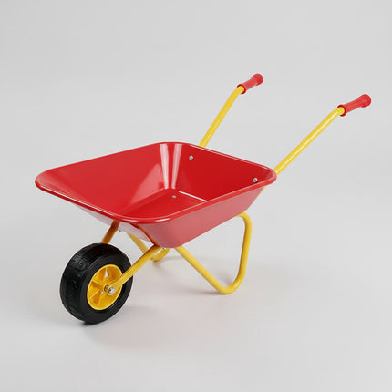 Children's Metal Wheelbarrow with 2 Wheels, Red, 43 x 74 x 36 cm