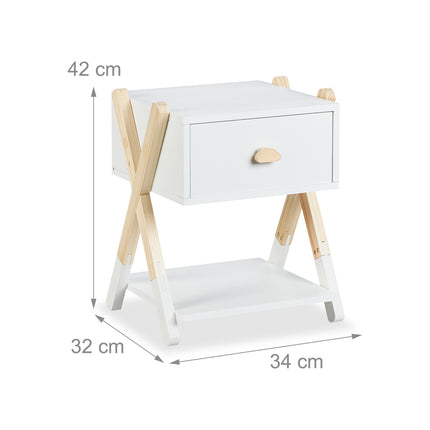 Noptiera pentru copii cu sertar, X-Design
