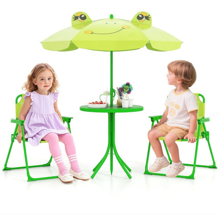 Set de picnic pentru copii cu umbrelă - Set pliabil din 4 piese