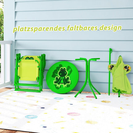 Set de picnic pentru copii cu umbrelă - Set pliabil din 4 piese