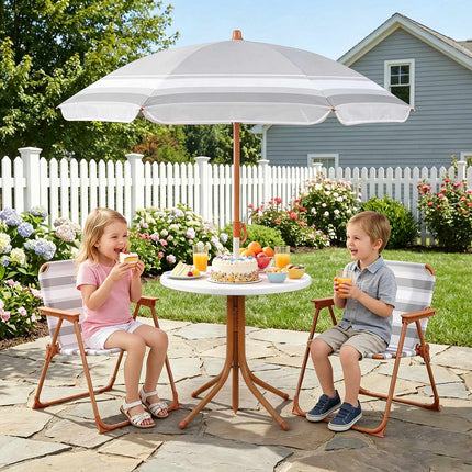 Set masă de picnic pentru copii cu umbrelă reglabilă