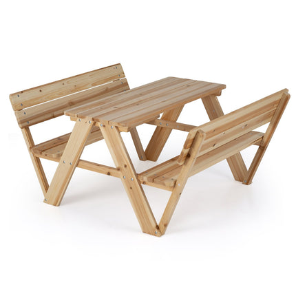 Set masă de picnic pentru copii cu bănci, lemn masiv