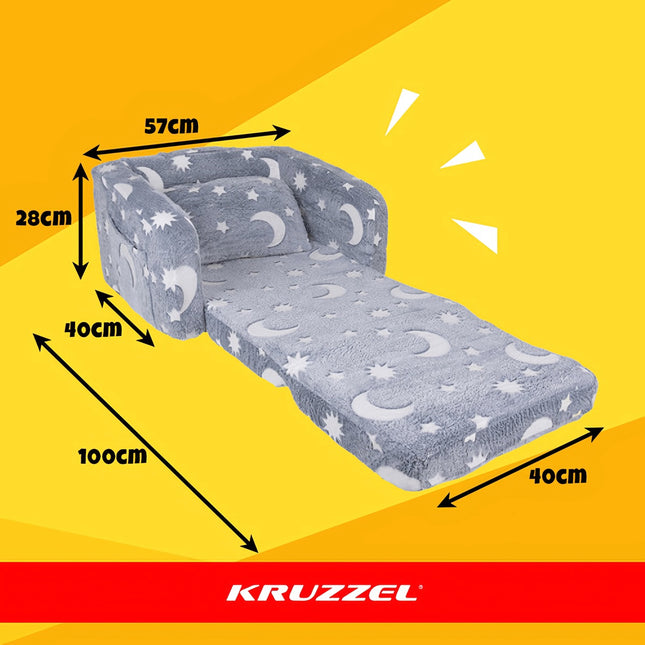 Fotoliu extensibil pentru copii cu funcție de șezlong