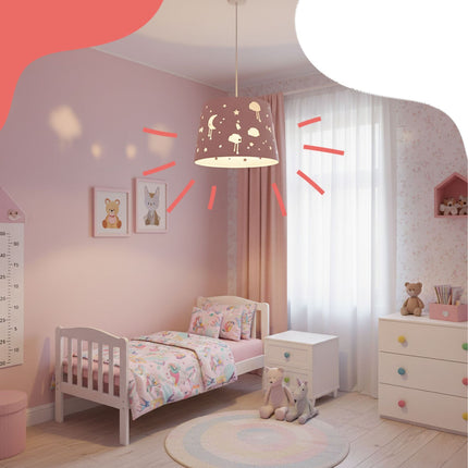Lampă suspendată pentru camera copiilor – Design cer nocturn
