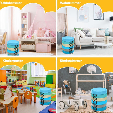 Set de 6 perne de scaun pentru copii cu maner si fermoar