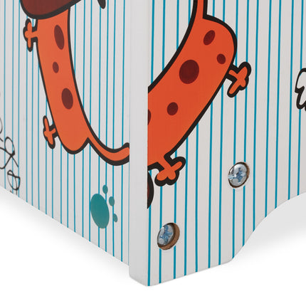 Children's Shelf with Puppies Motif