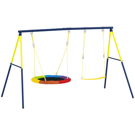 Balansoar pentru copii cu frânghii reglabile, leagăn cuib de 100 cm