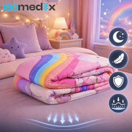 Children's Weighted Blanket 4 kg 100 x 150 cm, Pink, Glass Microbeads, 7-Layer