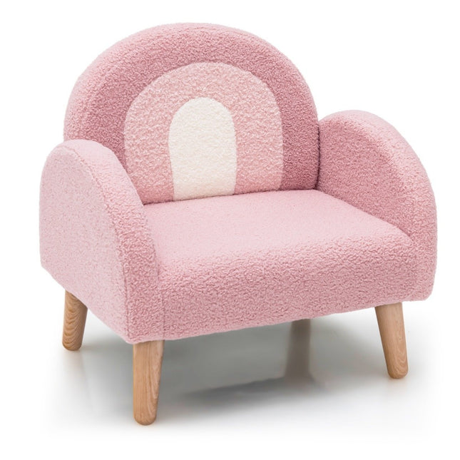 Children's armchair for toddlers Children's sofa upholstered with backrest pink
