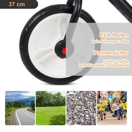 Bicicletă de echilibru pentru copii cu roți de antrenament, pedale, scaun reglabil pe înălțime, pentru 2-5 ani, PP, negru