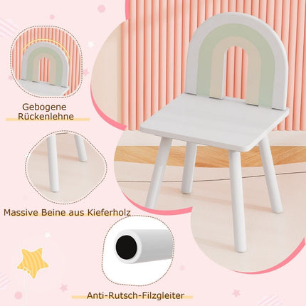 Masuta de toaleta copii in forma de nor Masuta de toaleta 2 in 1 cu taburet masa cosmetica alba