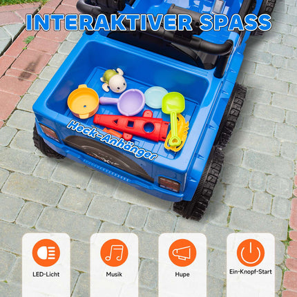 Children's 12V electric off-road vehicle with remote control and LED light