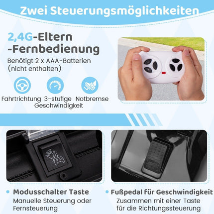 Mașină electrică pentru copii cu telecomandă 2.4G &amp; USB & amp; Lumină și amp; Music 12V Mașină Copii Jeep Car Negru