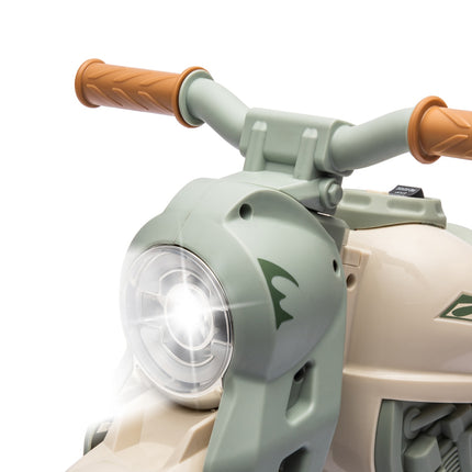Children's electric motorcycle, 6V children's motorcycle with music, blowing 2.5-3 km/h, for 2-5 year old children
