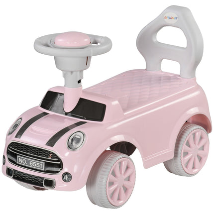 Mașină pentru copii, mașină pentru copii, mașină pentru copii, mașină pentru călare cu protecție pentru vârf, vehicul pentru copii, roz, 53 x 52 x 35 cm