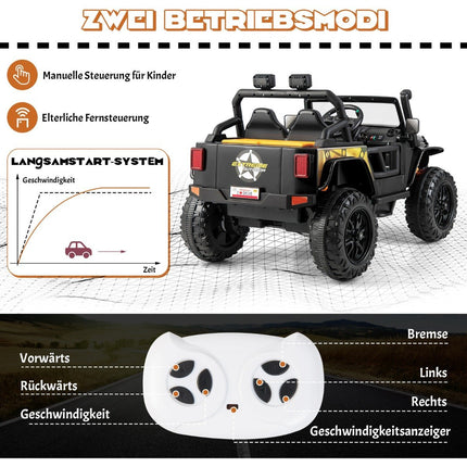Vehicul pentru copii Vehicul electric cu baterie cu telecomandă 123,5 x 70,3 x 71,3 cm negru