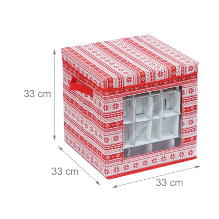 Cutii de depozitare pentru globuri de Crăciun, set de 3 cu separatoare