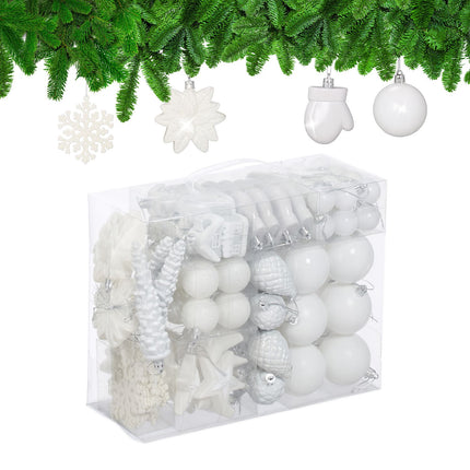 Set de ornamente de Crăciun, 100 de bucăți, 10 modele