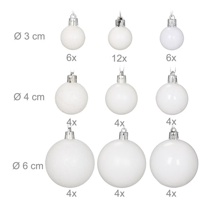 Set de ornamente de Crăciun, 100 de bucăți, 10 modele