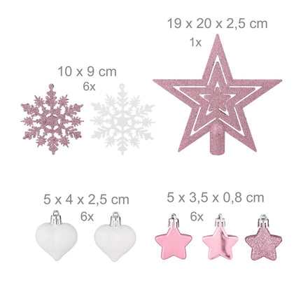Set Ornamente de Crăciun, 101 Piese - Globuri de Plastic